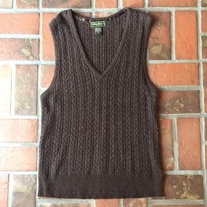 Women’s Eddie Bauer brown knit sweater vest